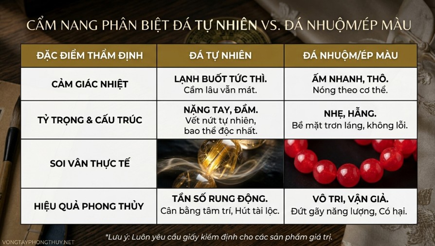 Cẩm nang" nhận biết đá thật - giả 2026